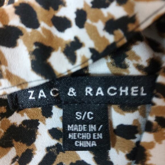 Zac & Rachel V-Neck Animal Print Sleeveless Blouse S Mobwife Dopamine Corporate - Picture 12 of 14
